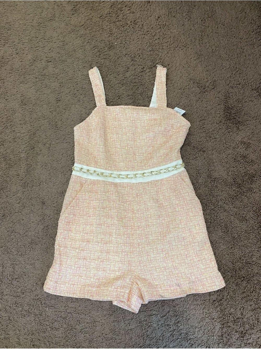 Walter Baker Paloma Tweed Romper Zip Back Pink Preppy 12 NEW $268 - Picture 16 of 16